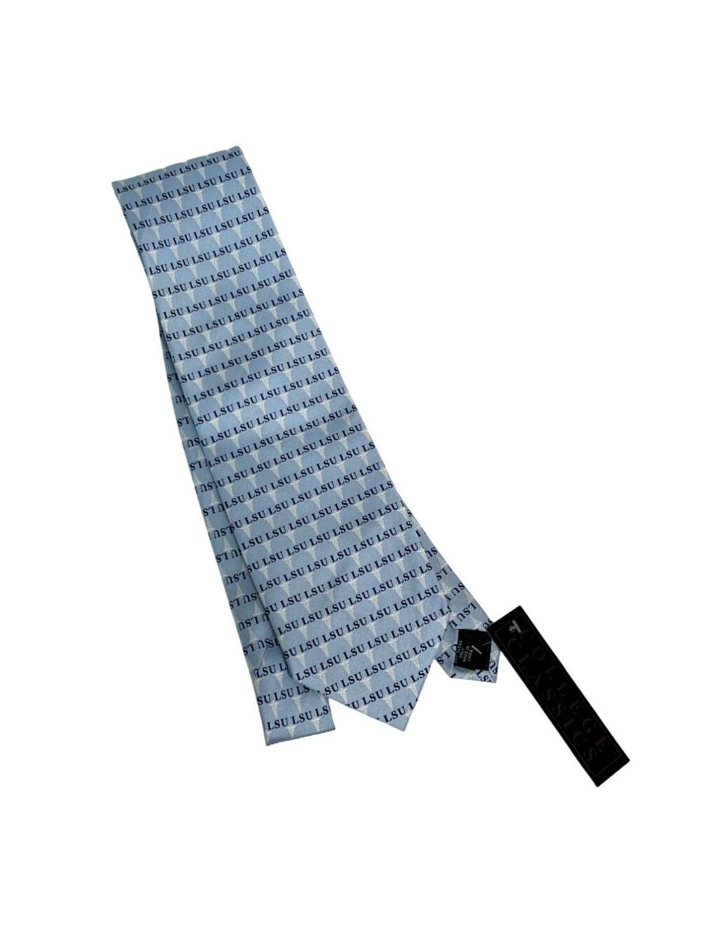 LSUHSC Silk Tie College Classics LSU Health Sciences Center Light Blue